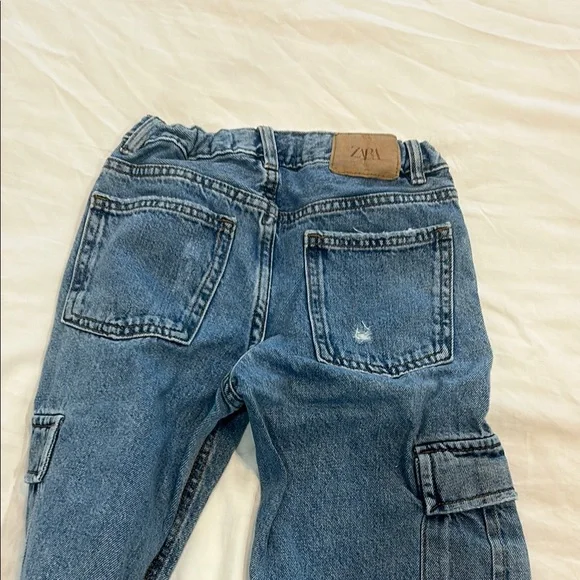 Kids Blue Cargo Jeans - Picture 5 of 5